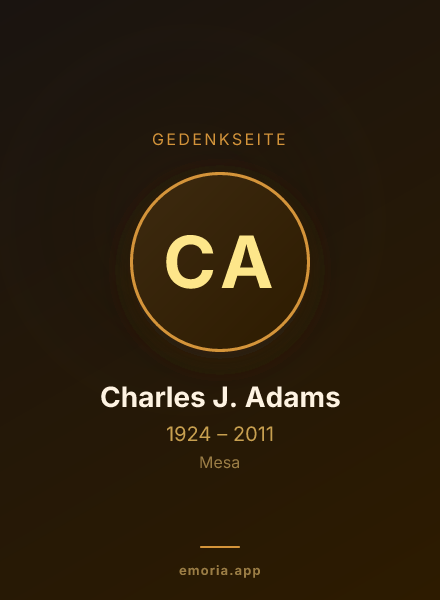 Gedenkportrait von Charles J. Adams