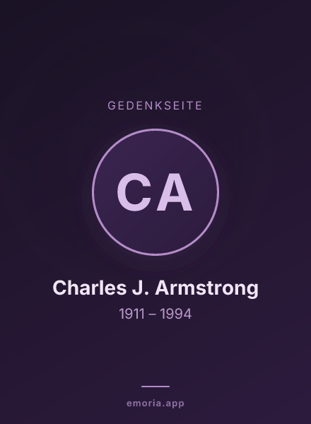 Gedenkportrait von Charles J. Armstrong