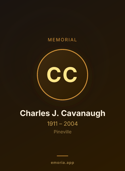 Memorial portrait of Charles J. Cavanaugh
