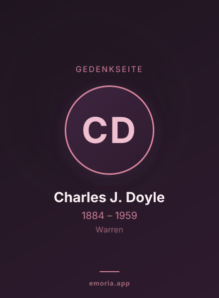 Gedenkportrait von Charles J. Doyle