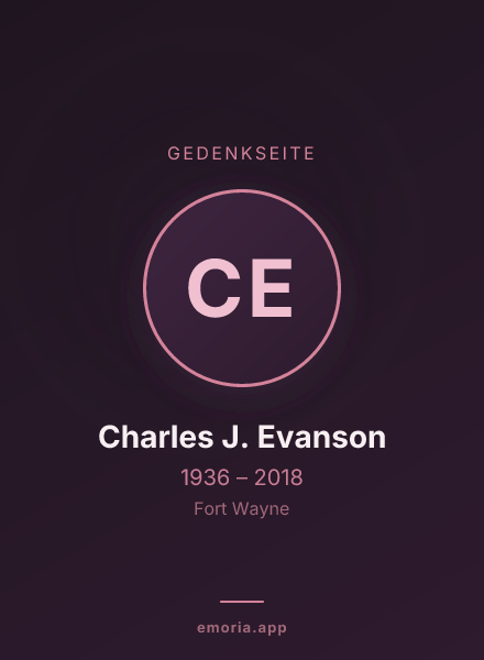 Gedenkportrait von Charles J. Evanson