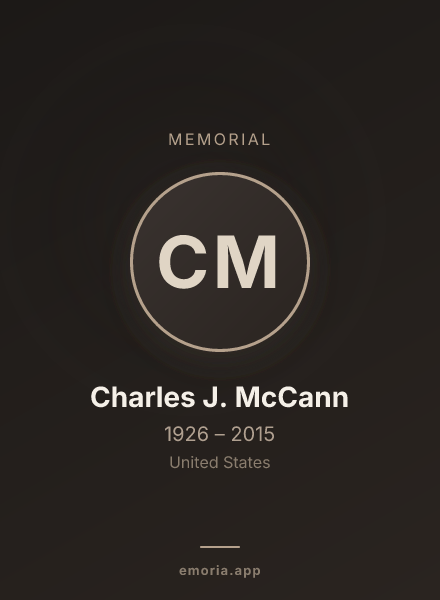 Memorial portrait of Charles J. McCann