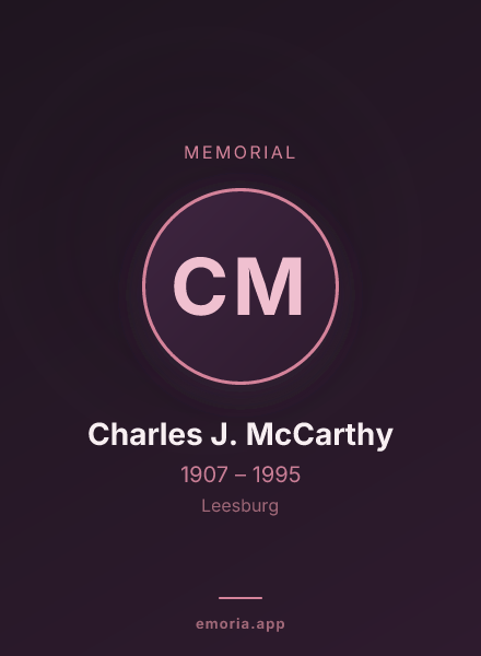 Memorial portrait of Charles J. McCarthy