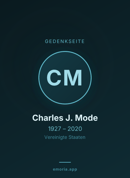 Gedenkportrait von Charles J. Mode