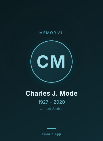 Memorial portrait of Charles J. Mode