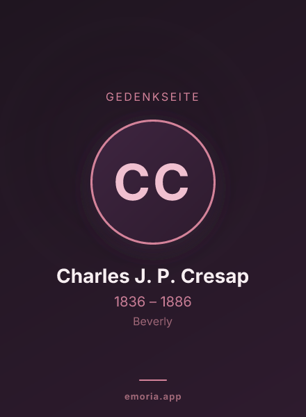 Gedenkportrait von Charles J. P. Cresap