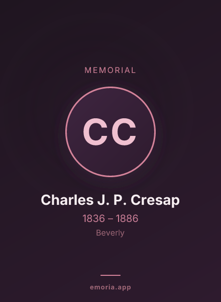 Memorial portrait of Charles J. P. Cresap