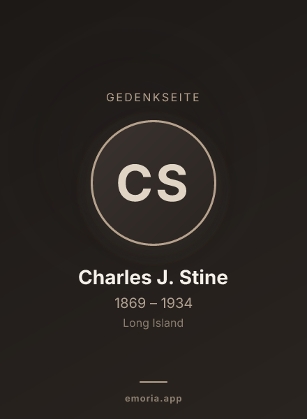 Gedenkportrait von Charles J. Stine