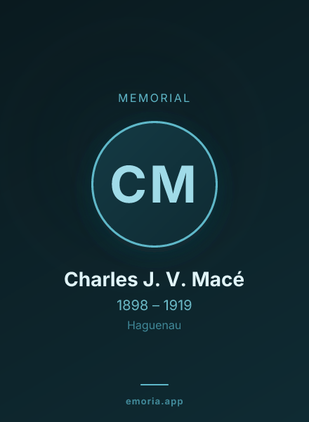 Memorial portrait of Charles J. V. Macé