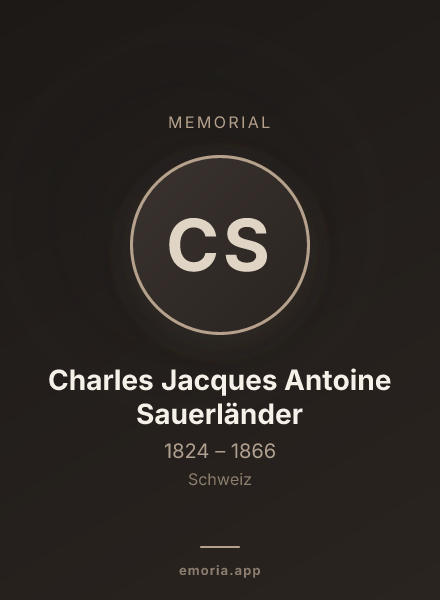 Memorial portrait of Charles Jacques Antoine Sauerländer