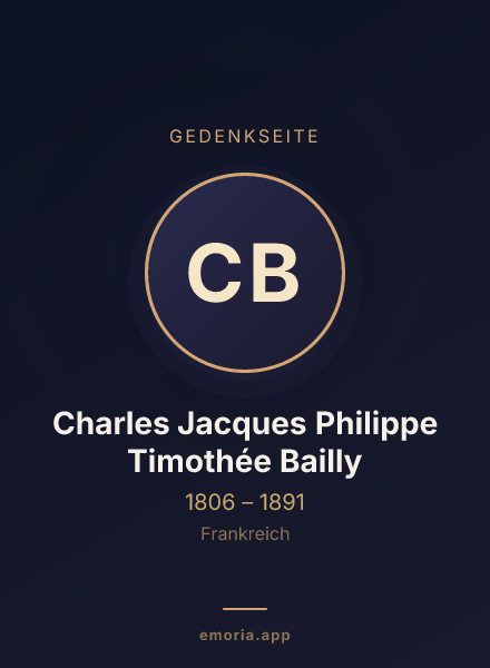 Gedenkportrait von Charles Jacques Philippe Timothée Bailly