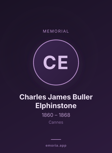 Memorial portrait of Charles James Buller Elphinstone
