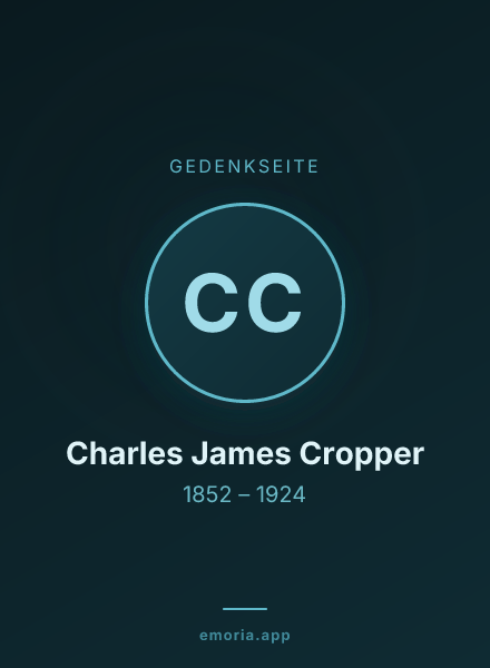 Gedenkportrait von Charles James Cropper