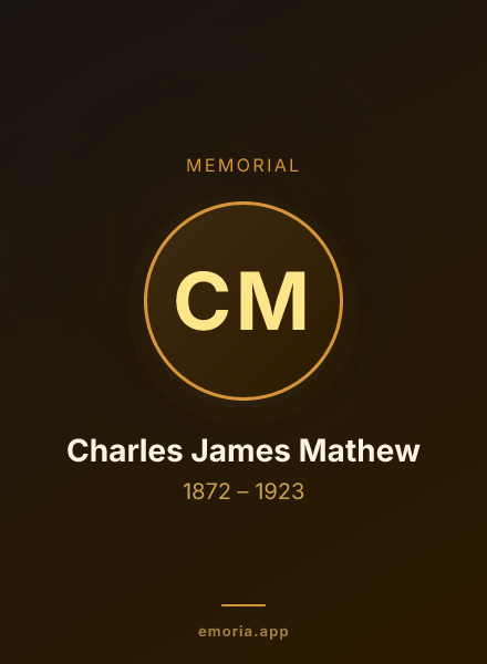Memorial portrait of Charles James Mathew