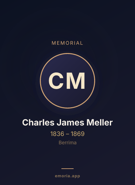 Memorial portrait of Charles James Meller
