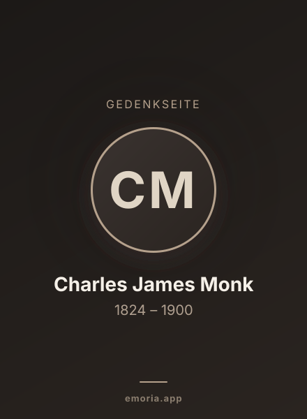 Gedenkportrait von Charles James Monk