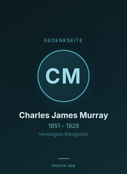 Gedenkportrait von Charles James Murray