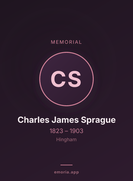 Memorial portrait of Charles James Sprague