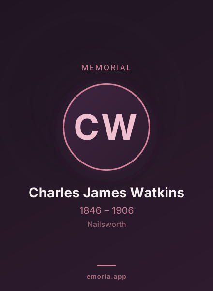 Memorial portrait of Charles James Watkins