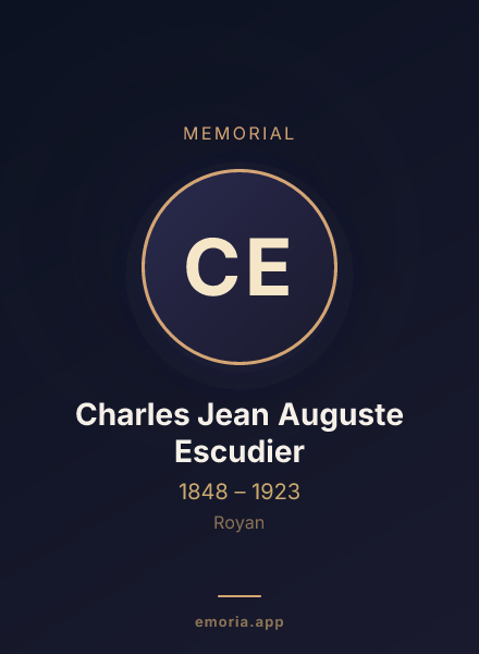 Memorial portrait of Charles Jean Auguste Escudier