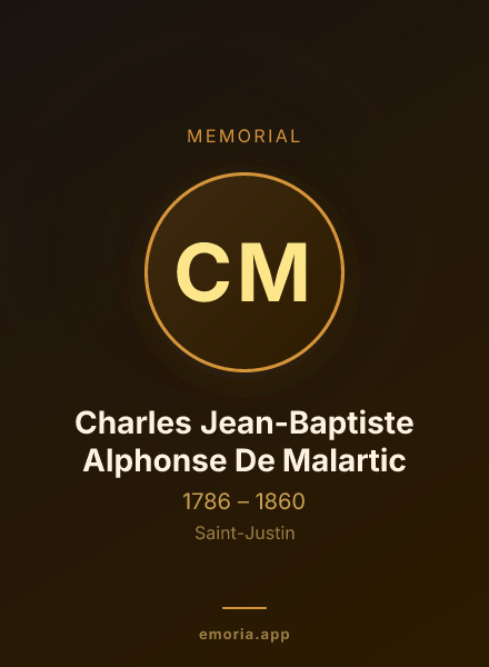 Memorial portrait of Charles Jean-Baptiste Alphonse De Malartic
