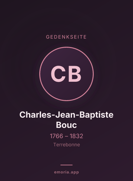Gedenkportrait von Charles-Jean-Baptiste Bouc