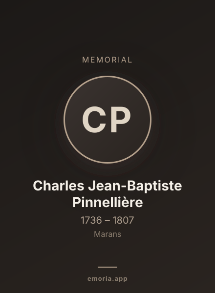 Memorial portrait of Charles Jean-Baptiste Pinnellière