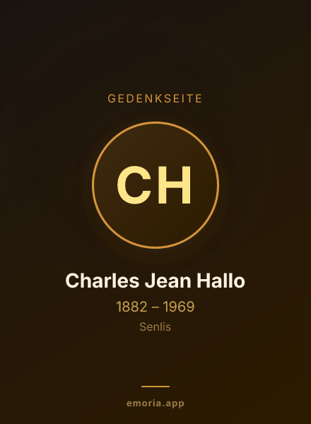 Gedenkportrait von Charles Jean Hallo