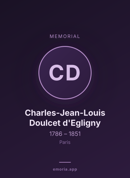 Memorial portrait of Charles-Jean-Louis Doulcet d'Egligny