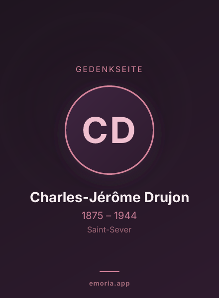 Gedenkportrait von Charles-Jérôme Drujon