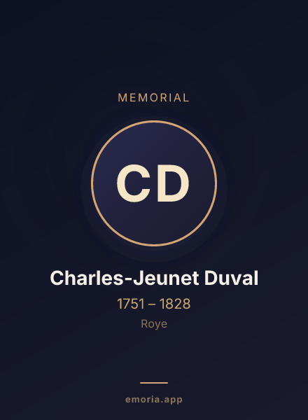 Memorial portrait of Charles-Jeunet Duval