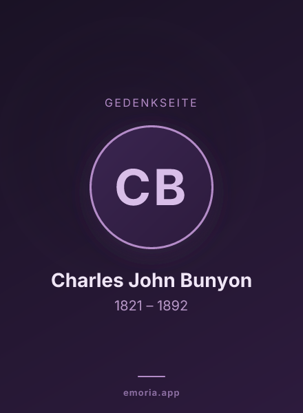 Gedenkportrait von Charles John Bunyon
