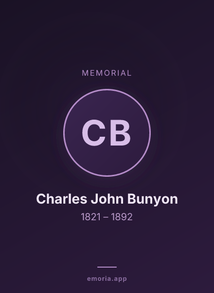 Memorial portrait of Charles John Bunyon