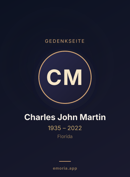Gedenkportrait von Charles John Martin
