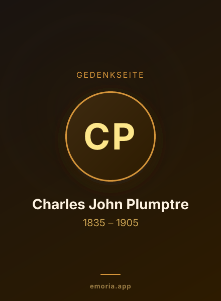 Gedenkportrait von Charles John Plumptre