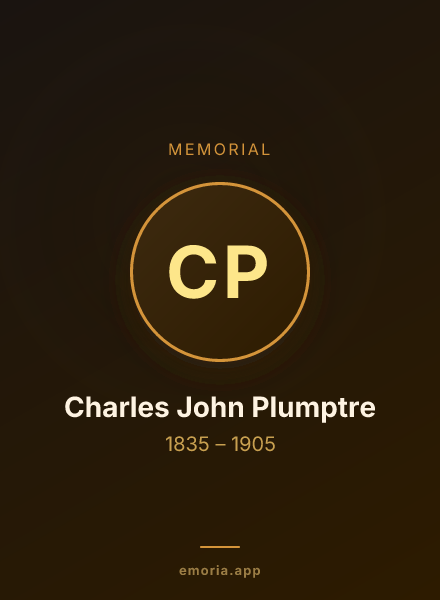 Memorial portrait of Charles John Plumptre