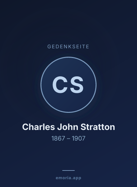 Gedenkportrait von Charles John Stratton
