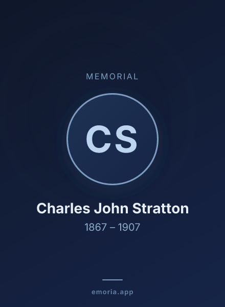 Memorial portrait of Charles John Stratton