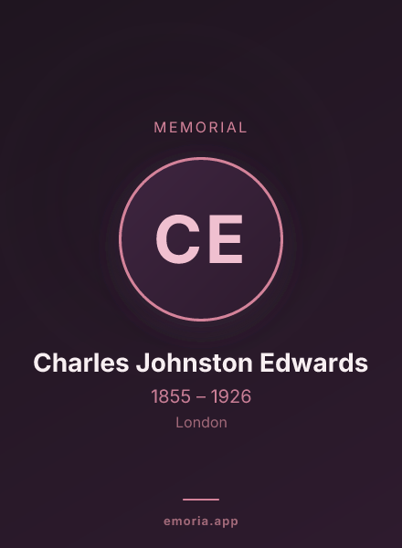 Memorial portrait of Charles Johnston Edwards