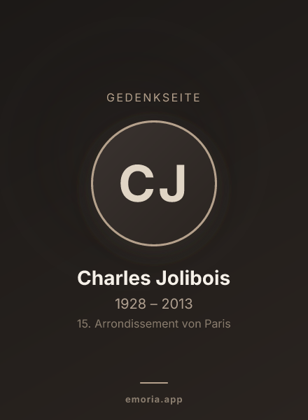 Gedenkportrait von Charles Jolibois
