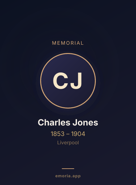 Memorial portrait of Charles Jones