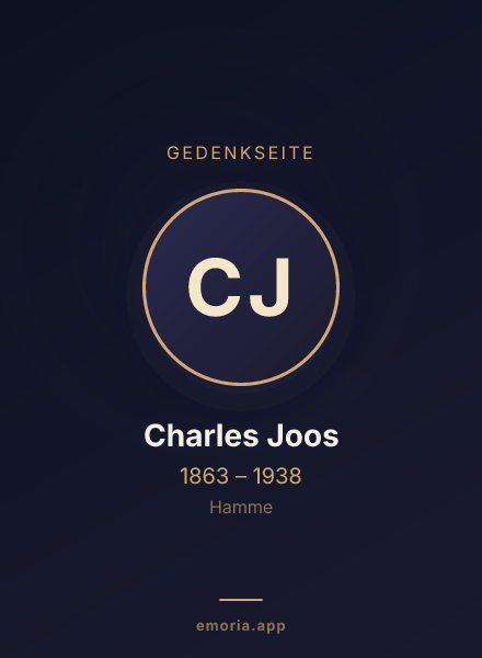 Gedenkportrait von Charles Joos