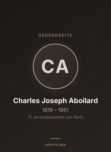 Gedenkportrait von Charles Joseph Aboilard