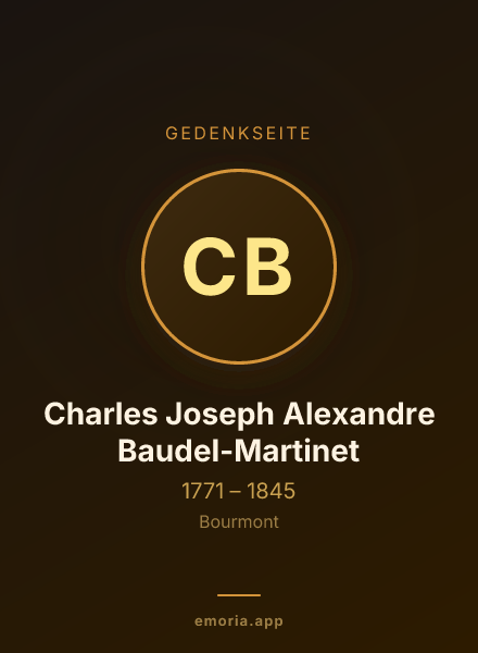 Gedenkportrait von Charles Joseph Alexandre Baudel-Martinet