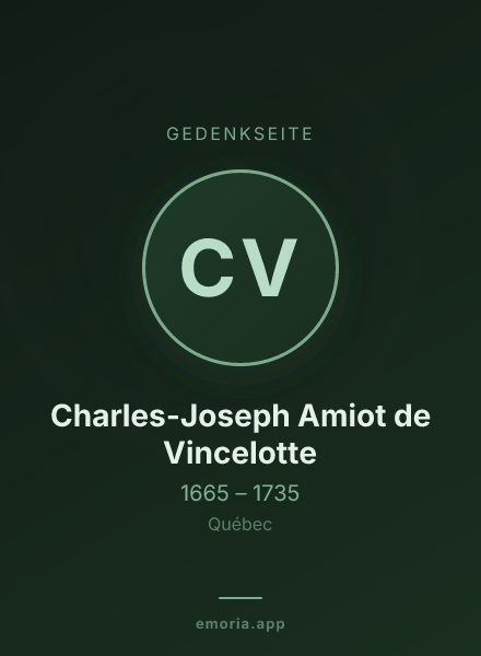 Gedenkportrait von Charles-Joseph Amiot de Vincelotte
