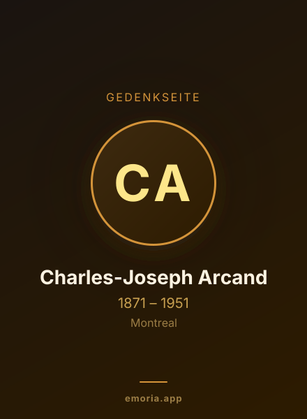 Gedenkportrait von Charles-Joseph Arcand