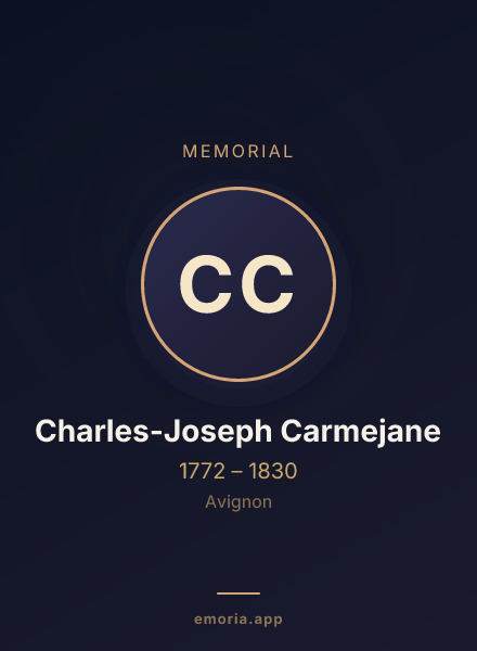 Memorial portrait of Charles-Joseph Carmejane