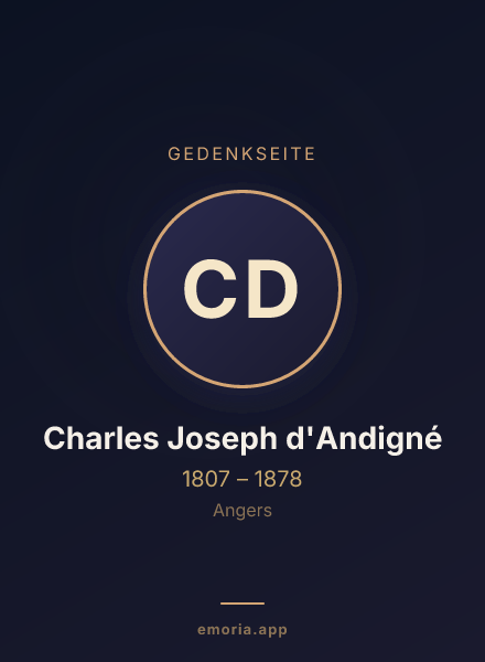 Gedenkportrait von Charles Joseph d'Andigné
