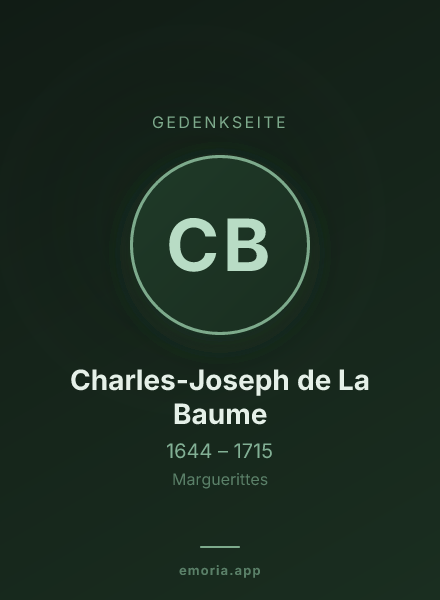 Gedenkportrait von Charles-Joseph de La Baume