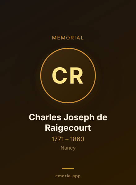 Memorial portrait of Charles Joseph de Raigecourt
